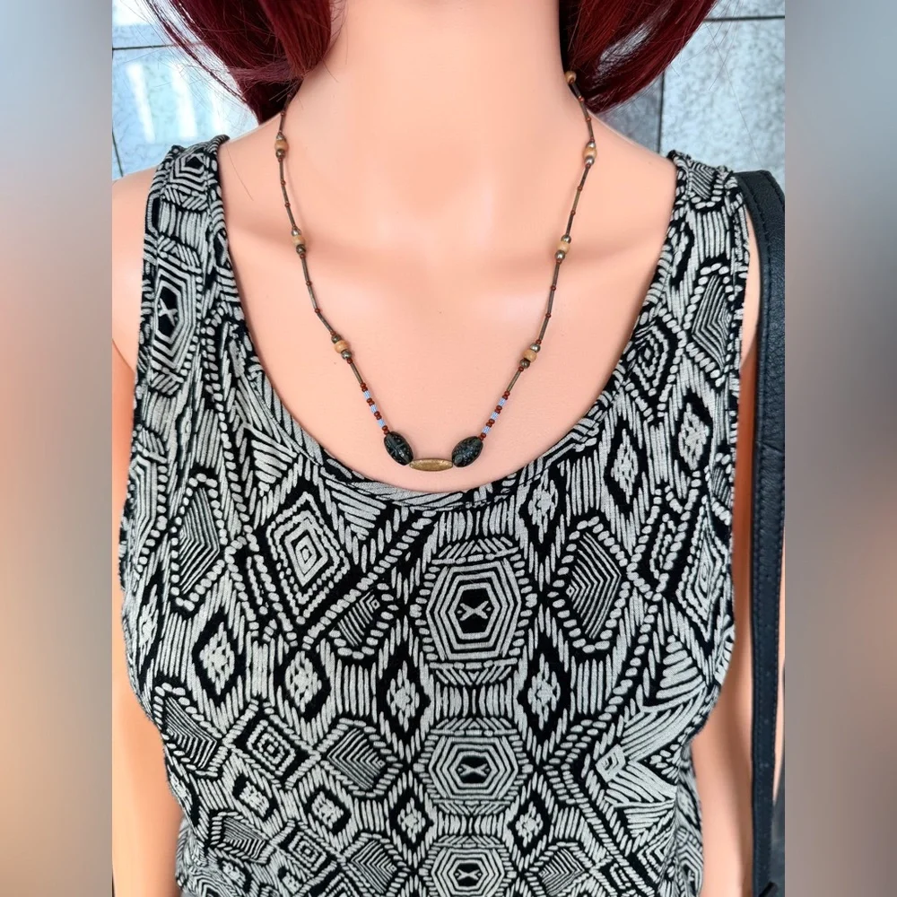 Lucky Brand Black and White Geometric Dress Excellent Condition - Picture 7 of 15